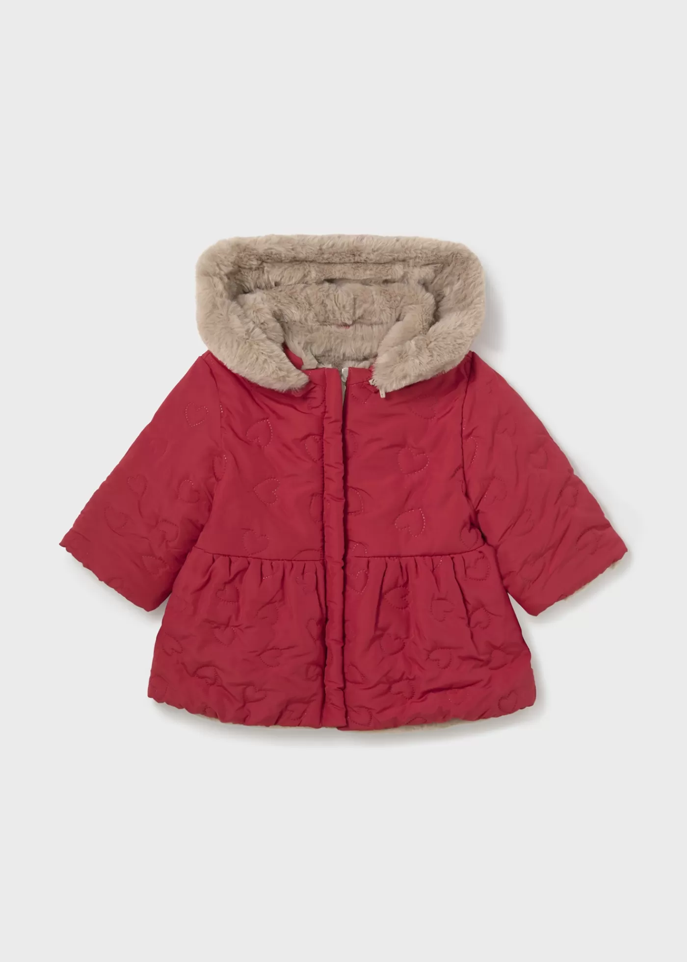 Mayoral Newborn Reversible Coat Red Flash Sale