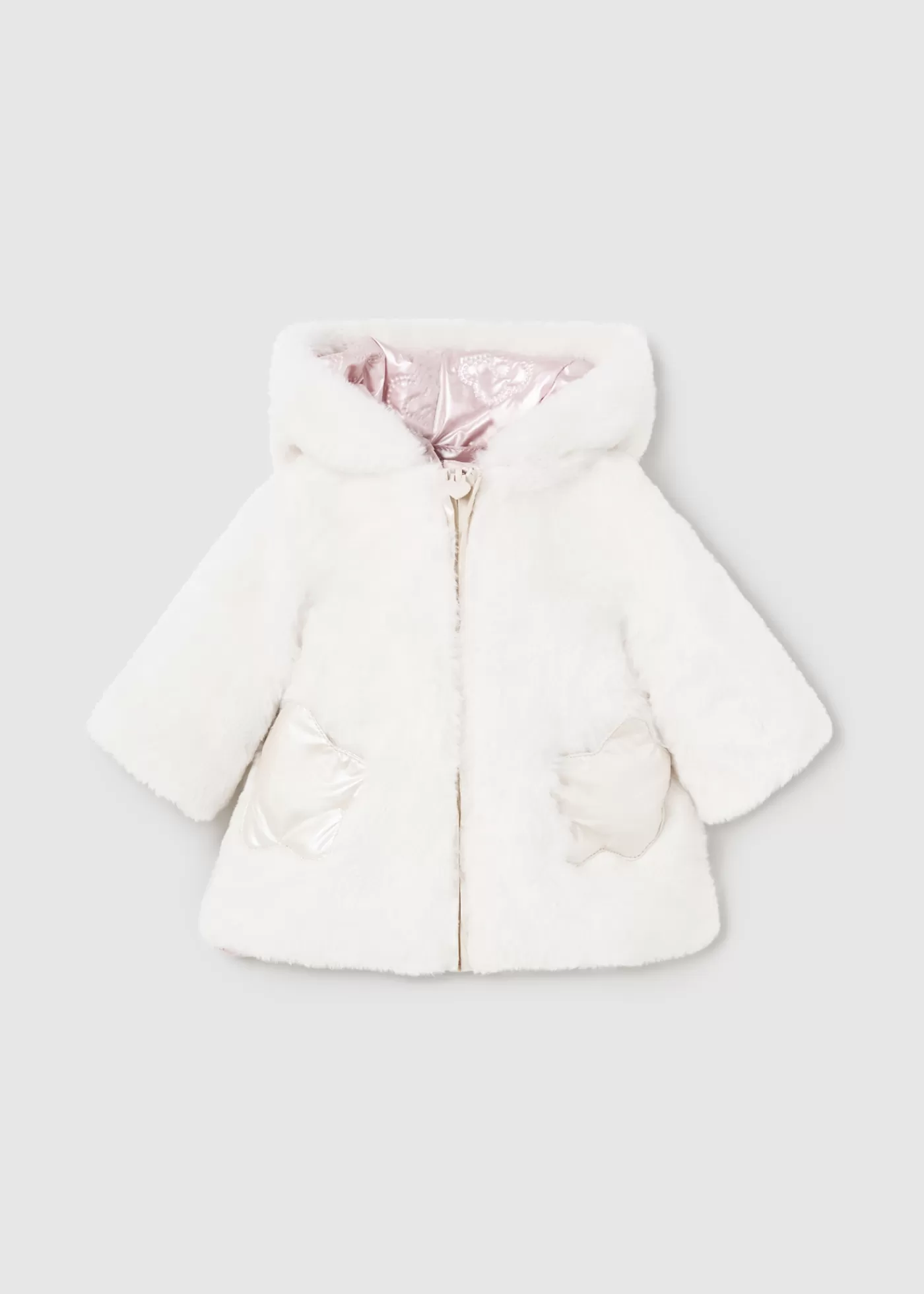 Mayoral Newborn Reversible Coat Babypink Sale