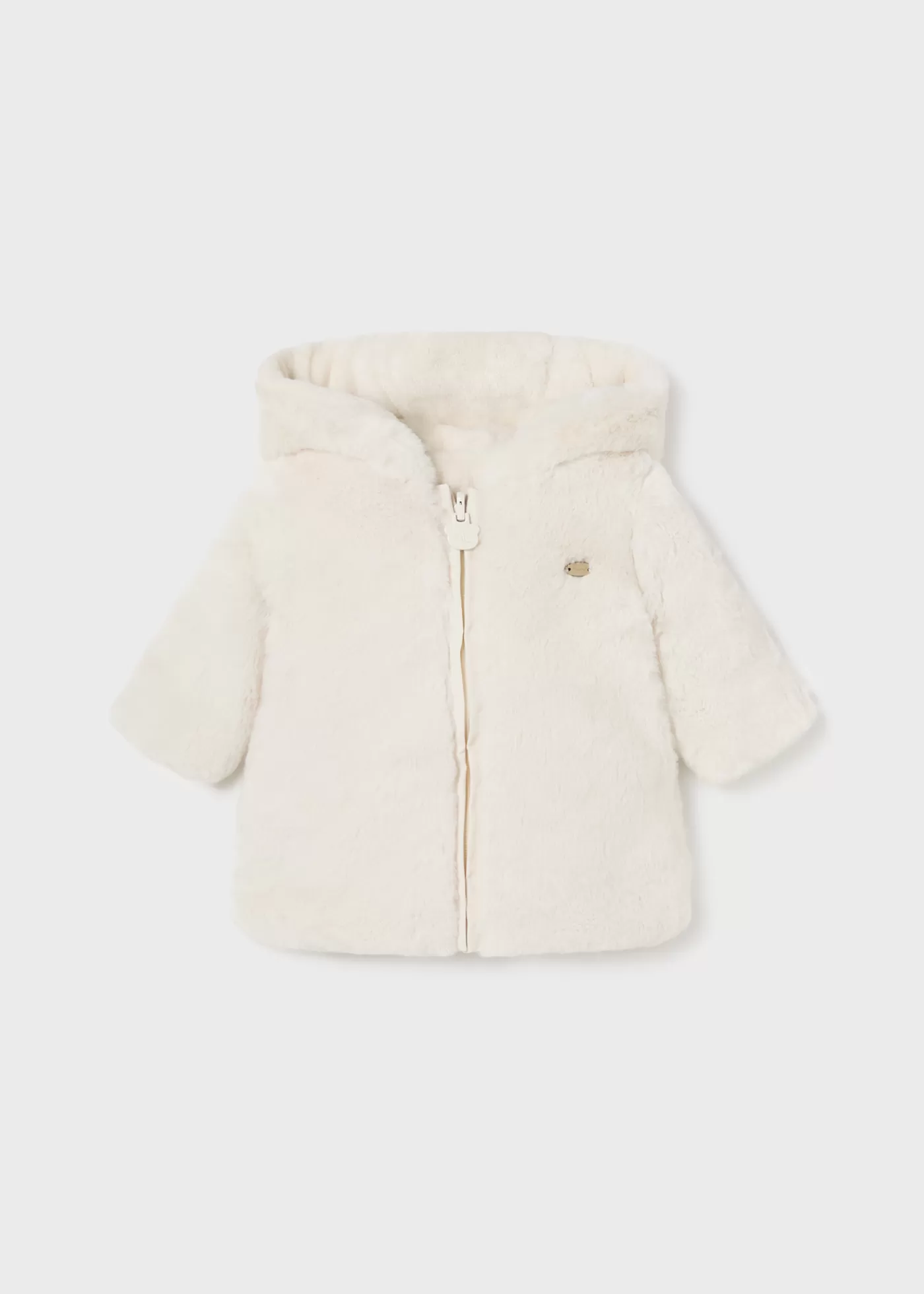 Mayoral Newborn Reversible Faux Fur Coat Cotton Outlet