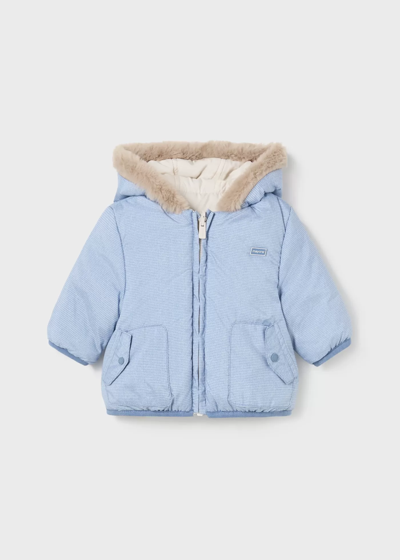 Mayoral Newborn Reversible Jacket Midblue Sale