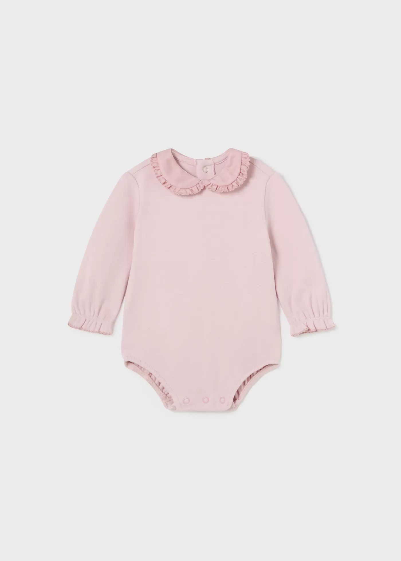 Mayoral Newborn Ruffle Collar Bodysuit Babypink New