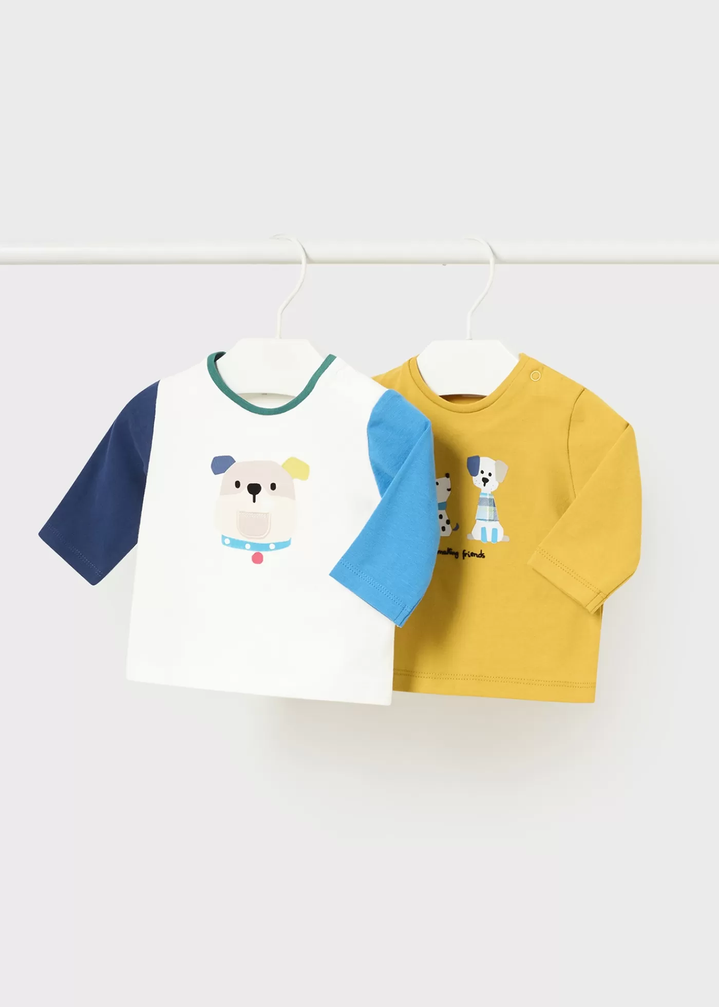 Mayoral Newborn Set of 2 Print T-Shirts Marigold Best Sale