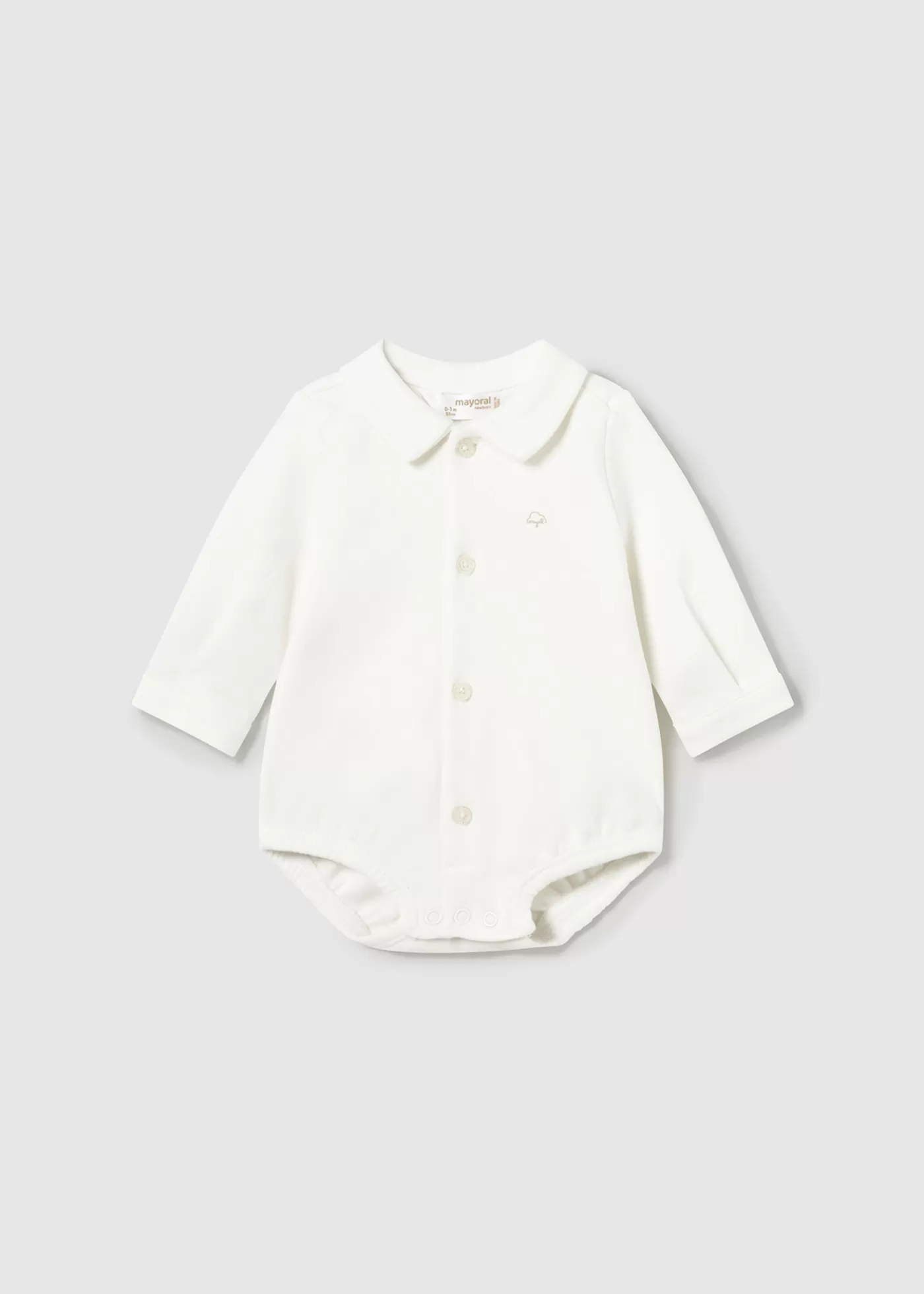 Mayoral Newborn Shirt Bodysuit Offwhite Fashion