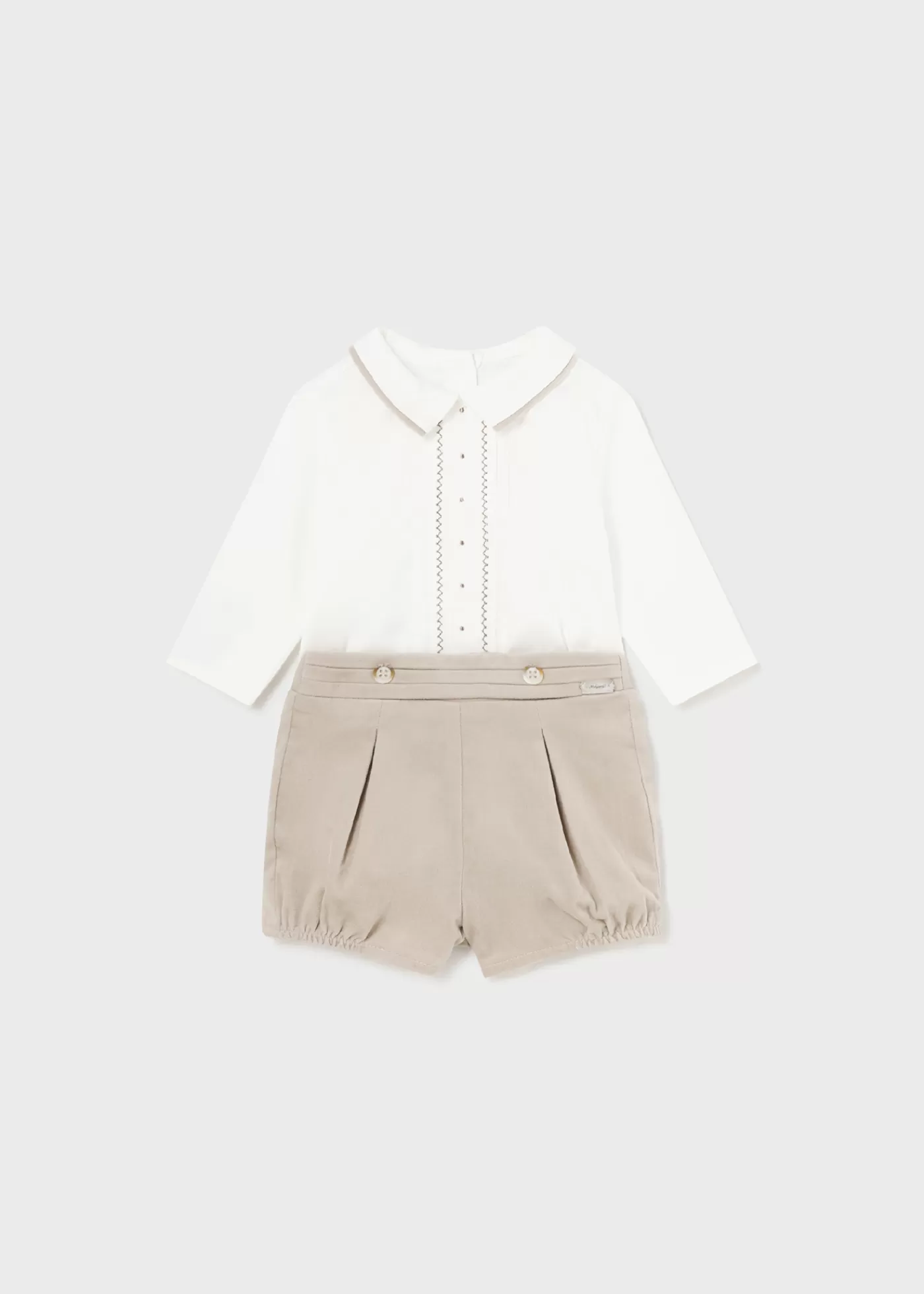 Mayoral Newborn Shorts and Shirt Set Toasted Discount