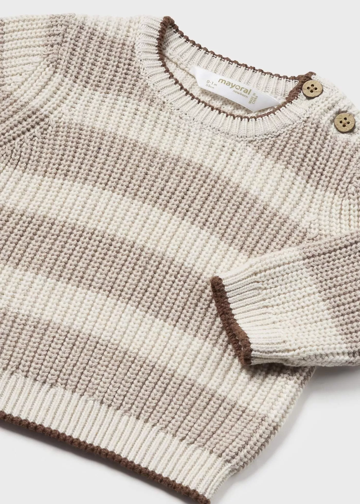 Mayoral Newborn Striped Sweater Tiramisuheather Cheap