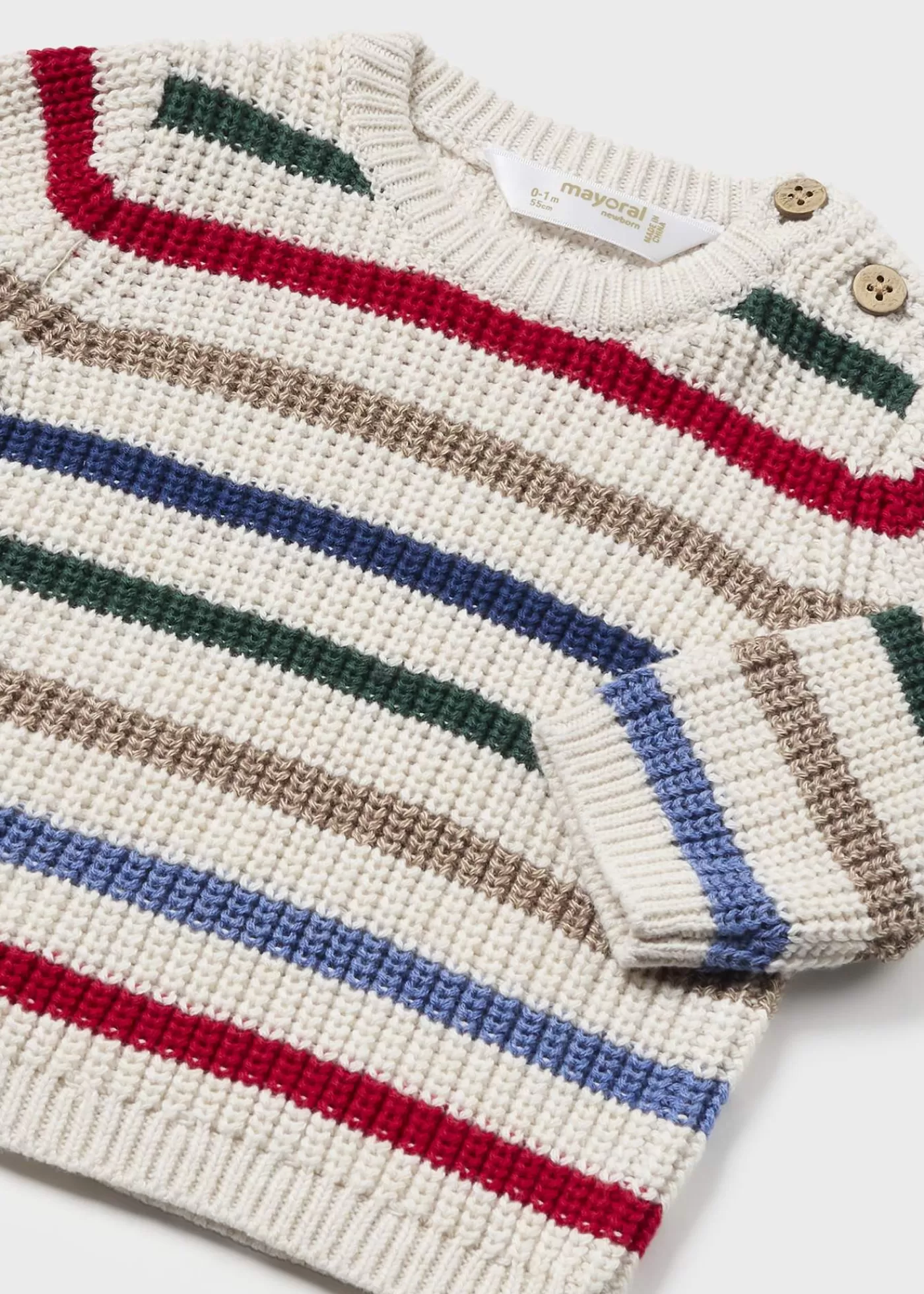 Mayoral Newborn Striped Sweater Multicolor Store