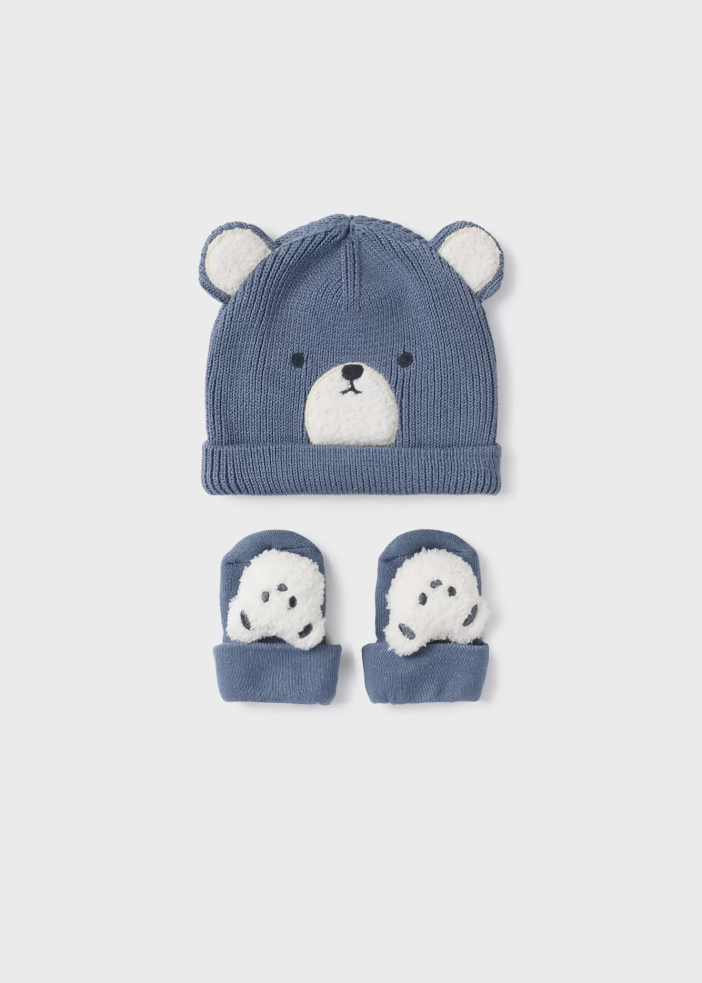 Mayoral Newborn Teddy Hat and Socks Set Midblue Best Sale