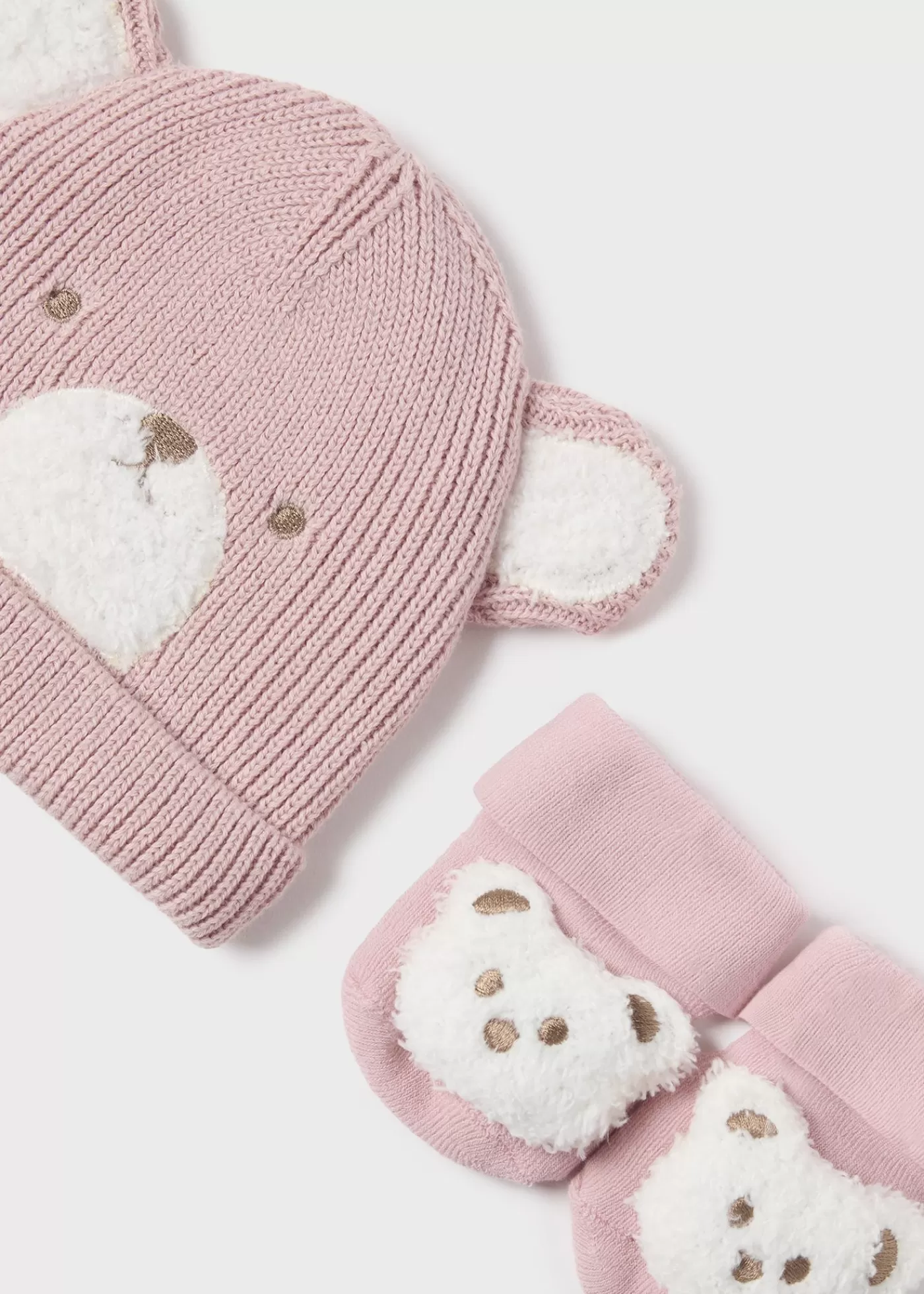 Mayoral Newborn Teddy Hat and Socks Set Sugar Discount