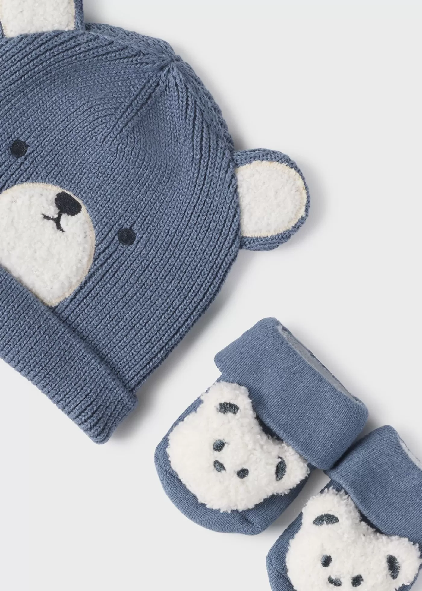 Mayoral Newborn Teddy Hat and Socks Set Midblue Best Sale