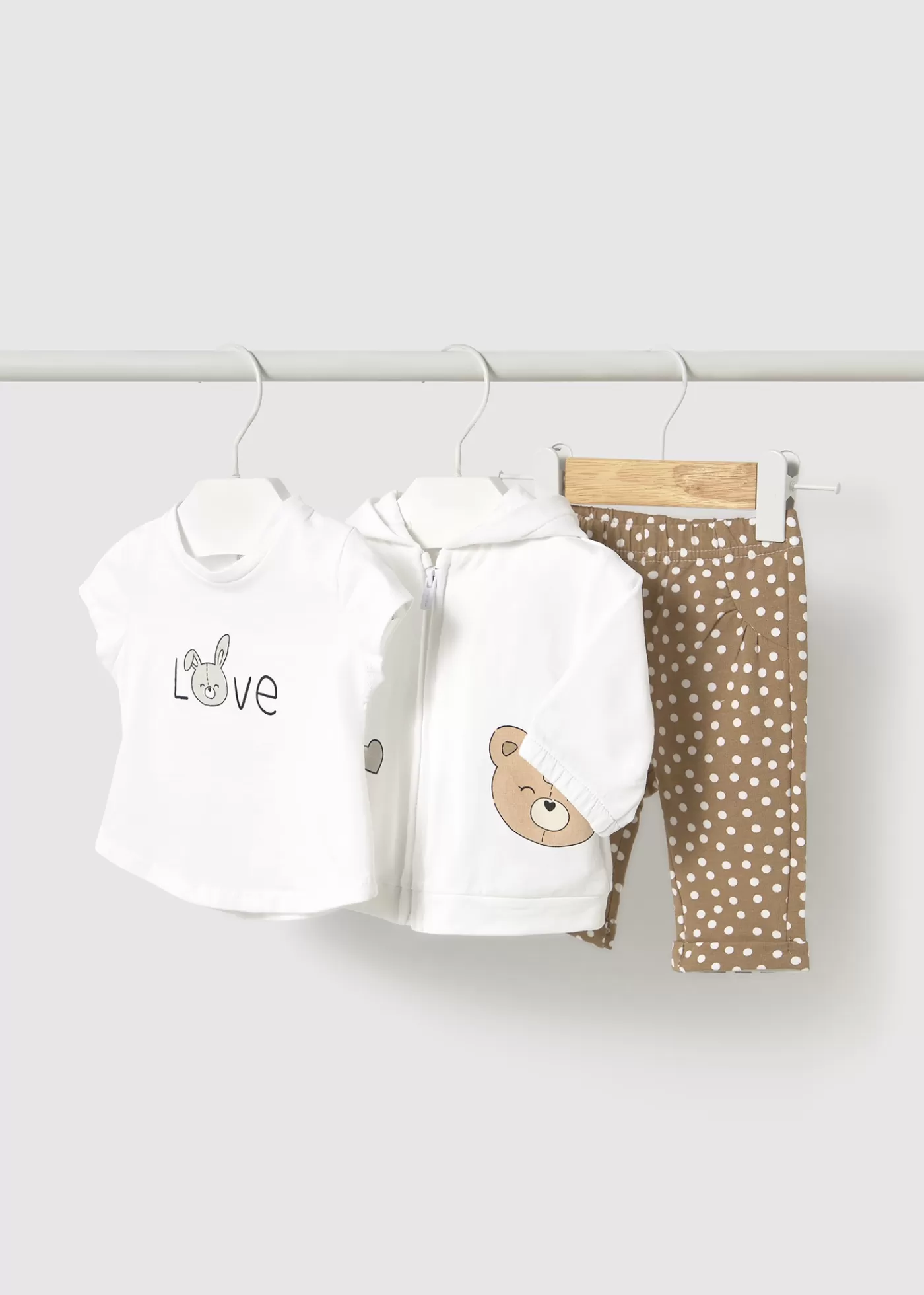 Mayoral Newborn Tracksuit with T-Shirt Biscuit Cheap