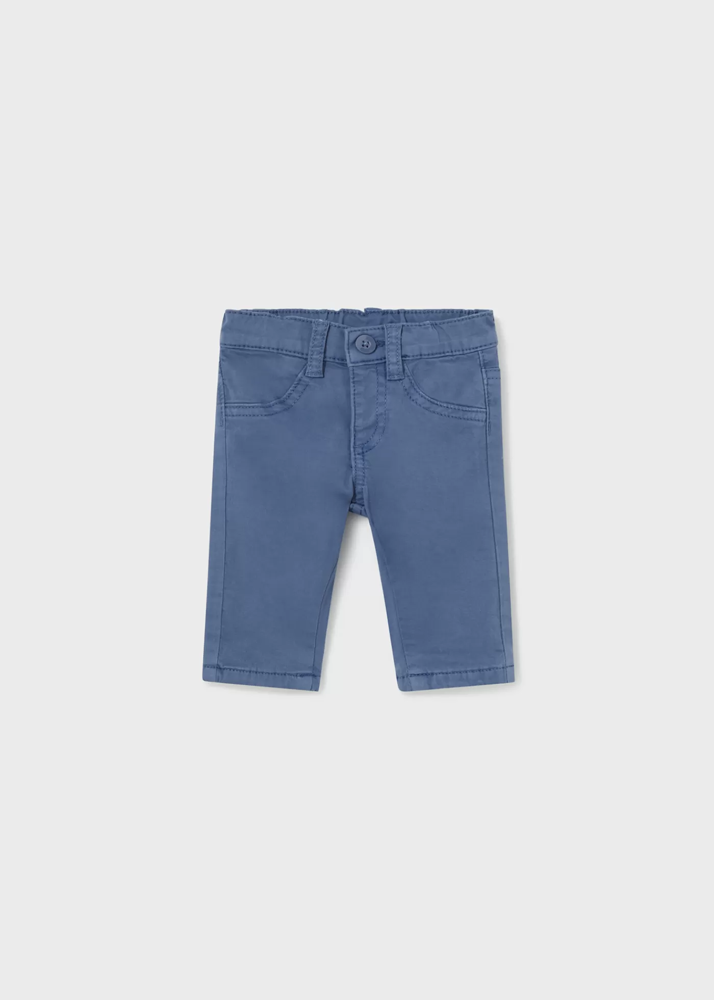 Mayoral Newborn Twill Pants Midblue Fashion