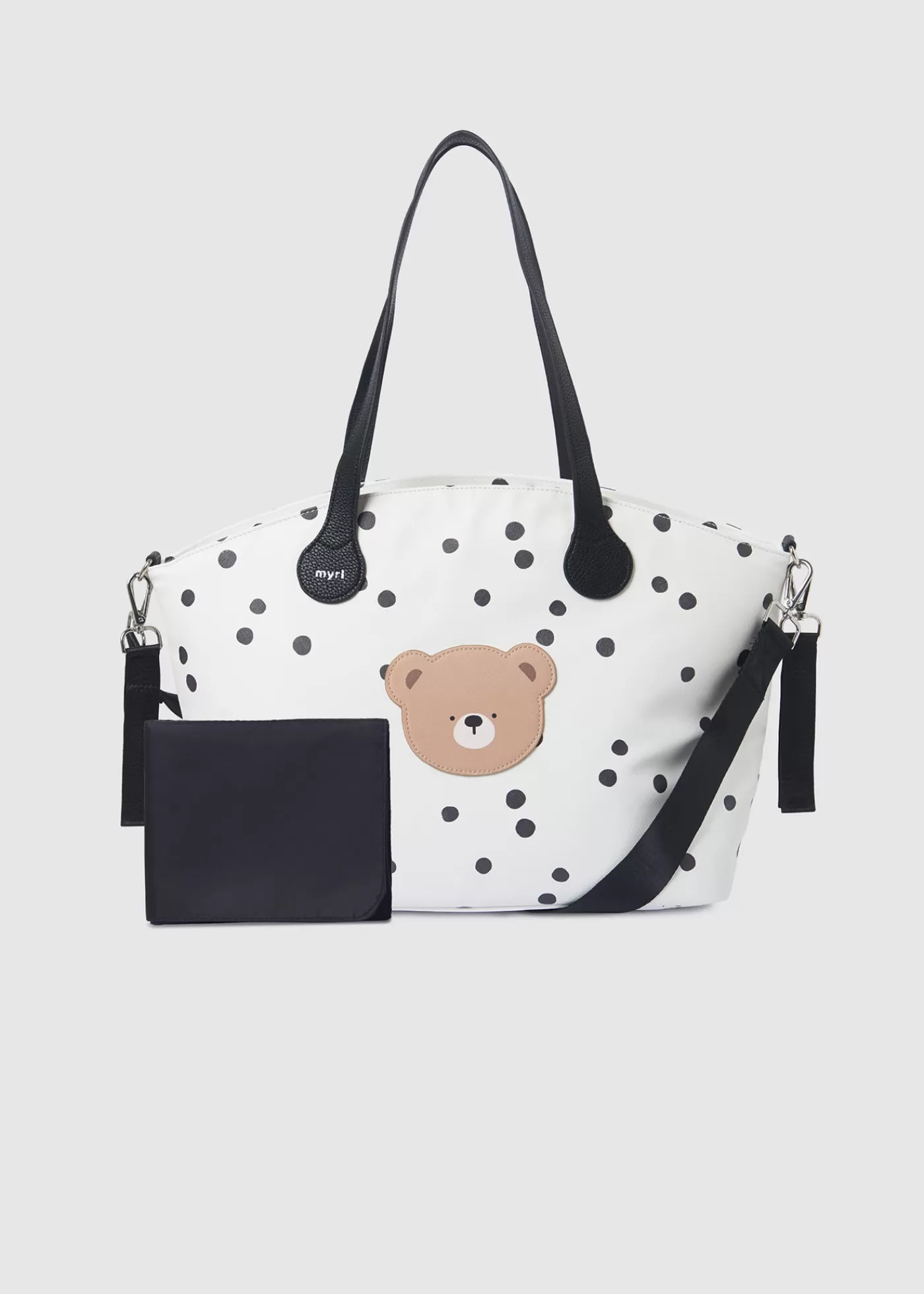 Mayoral Printed Diaper Bag Blackpolkadotprint Fashion