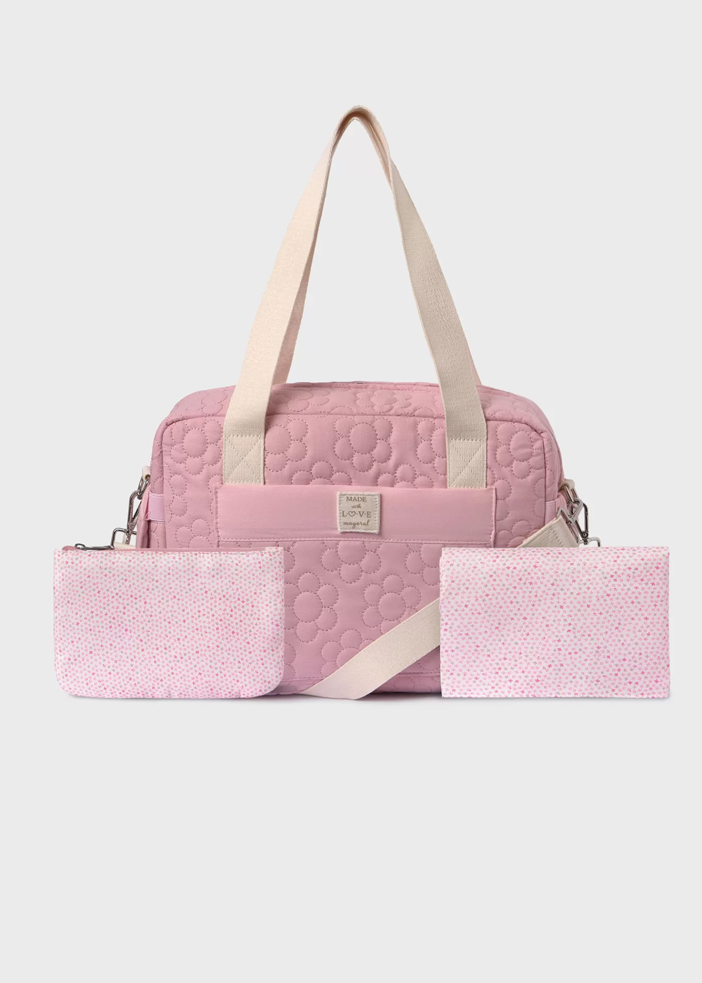 Mayoral Quilted Diaper Bag with Accessories Rosy Discount