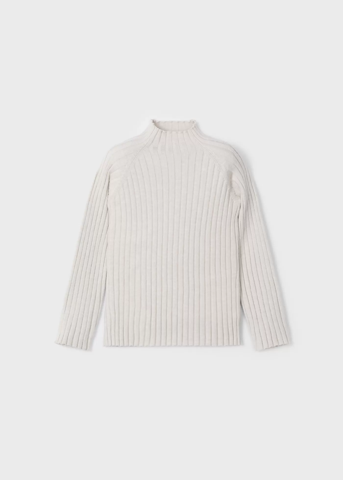 Mayoral Rib-knit mock turtleneck top girls Alpacaheather Best Sale