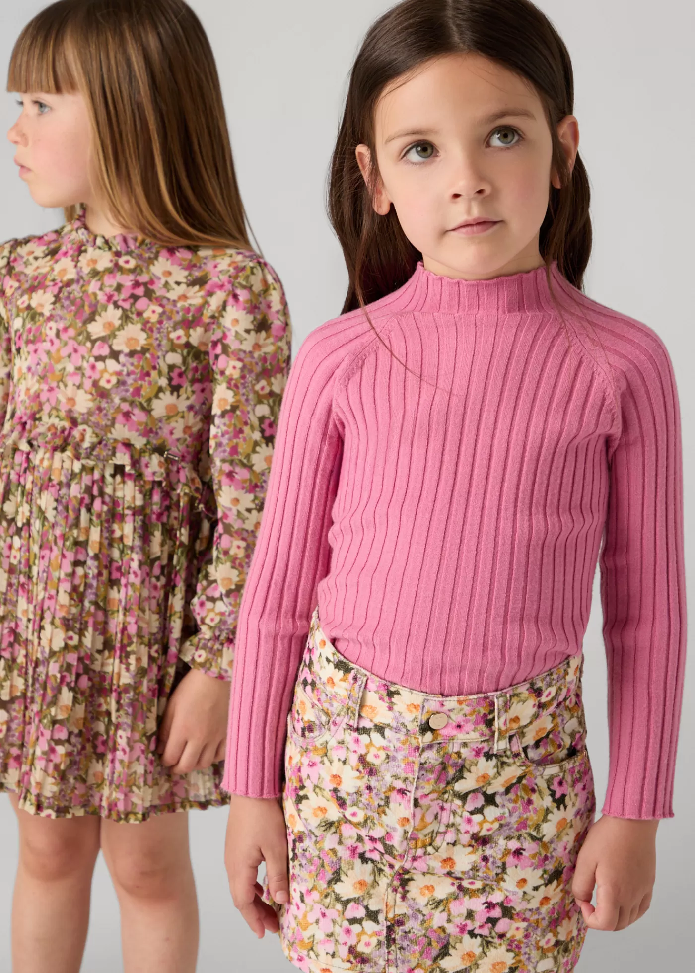 Mayoral Rib-knit mock turtleneck top girls Camellia Flash Sale