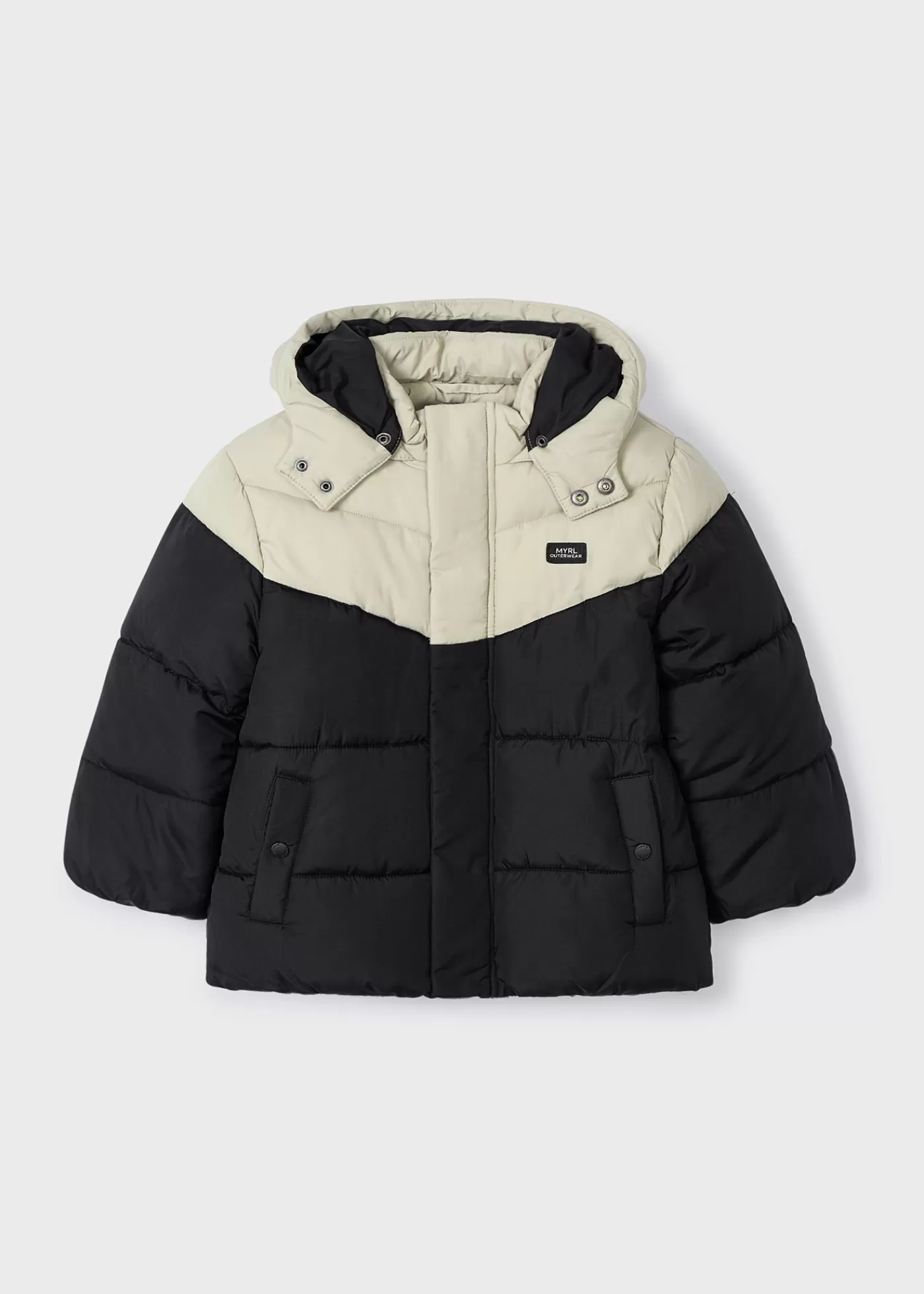 Mayoral Two-colored puffer jacket boys Black Sale