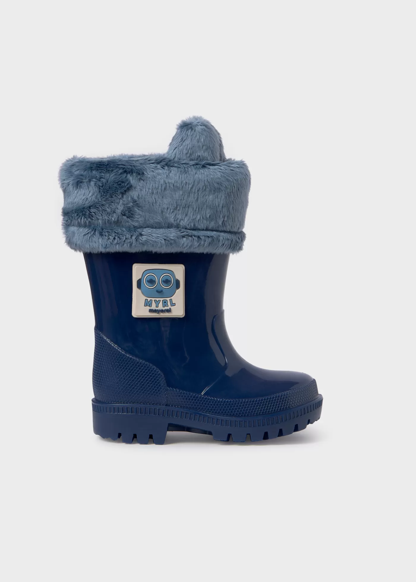 Mayoral Unisex Fur Lined Rain Boots Blue Shop