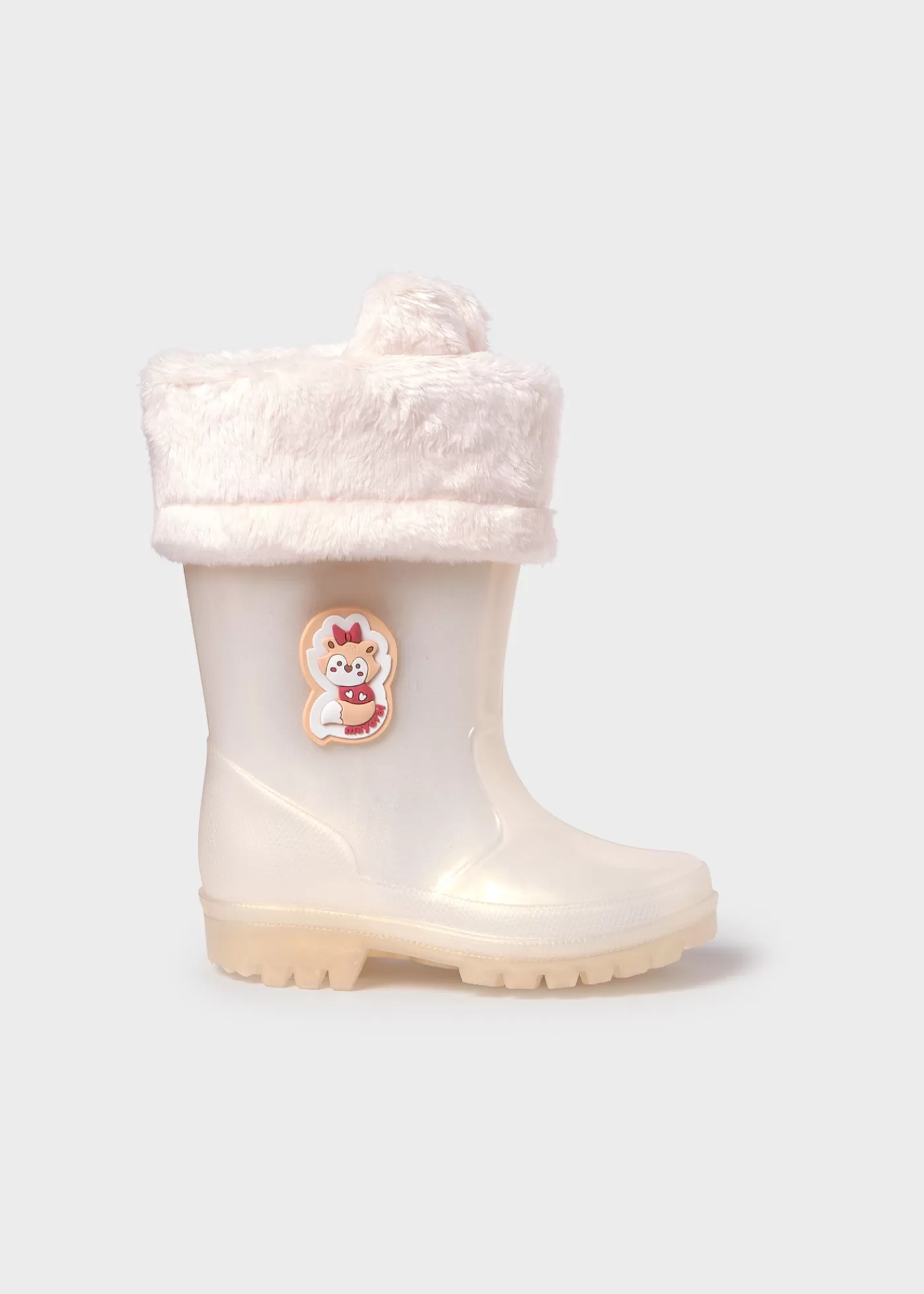 Mayoral Unisex Fur Lined Rain Boots Pearl Discount