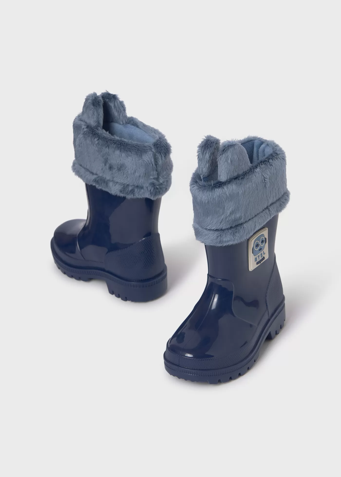 Mayoral Unisex Fur Lined Rain Boots Blue Shop