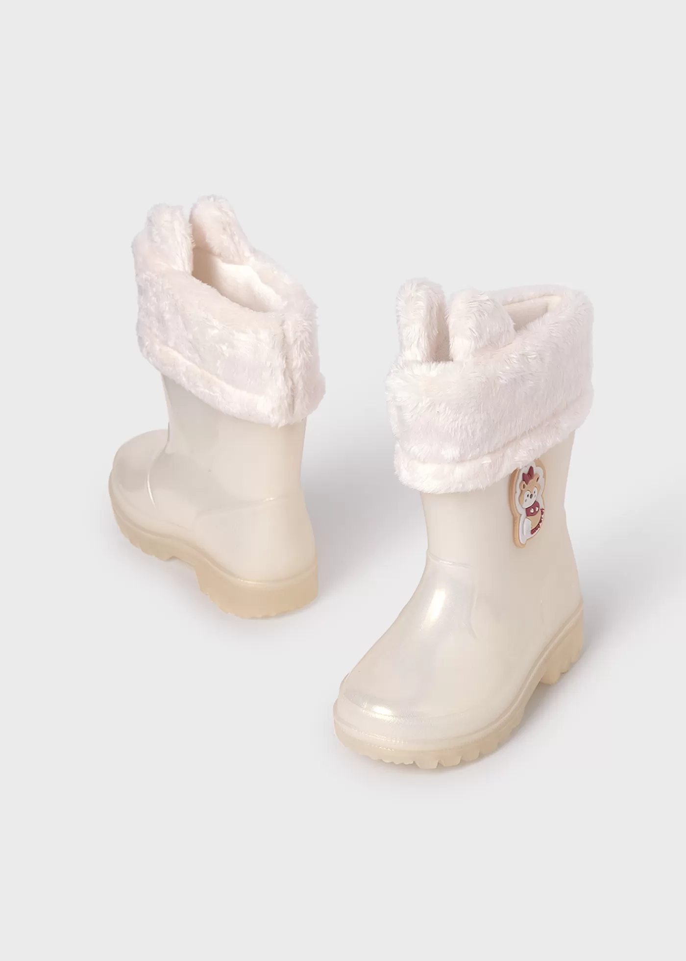 Mayoral Unisex Fur Lined Rain Boots Pearl Discount